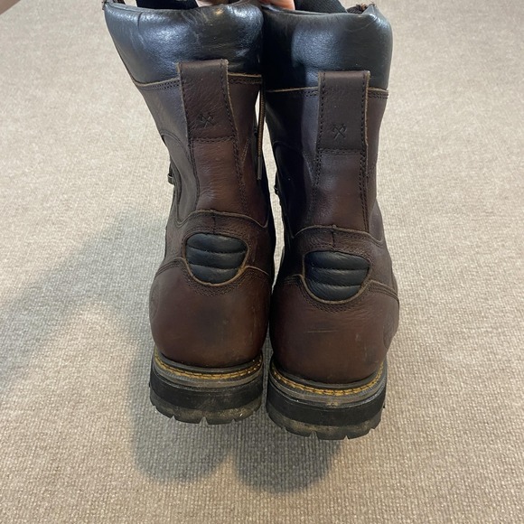 Wood N Stream Boots Mens Size 13M Brown Leather Insulated Vibram Work 5007
